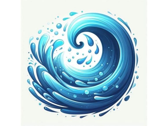 Download A Wide, Sweeping Blue Water Splash Curvi - Blue Collection