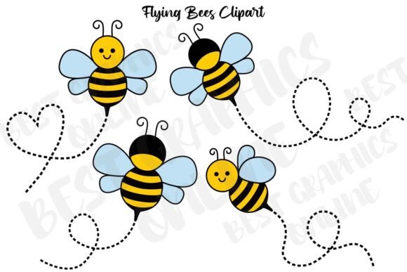 Download Flying Bee Clipart, Bumble Bee Clipart - Bee Collection