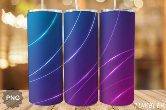 Download Purple Blue Neon Curve Tumbler Wrap - Premium Resources