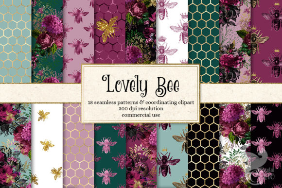 Download Lovely Bee Digital Paper - Bee Collection