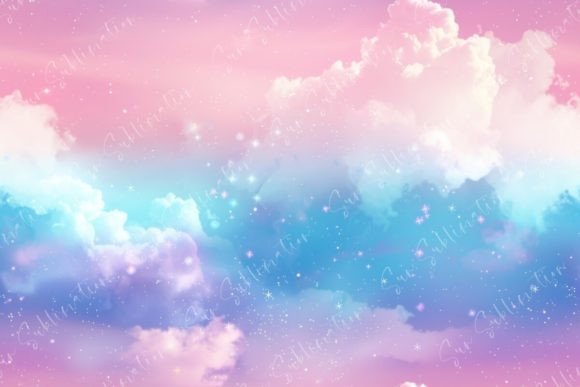 Download Colorful Pastel Clouds Pink Blue and - Blue Collection