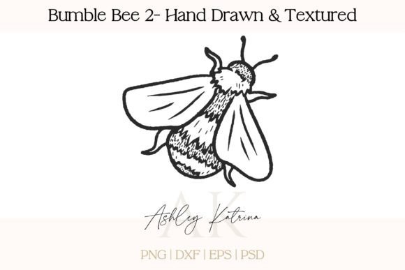 Download Bumble Bee 2 - Hand Drawn &amp; Textured - Bee Collection