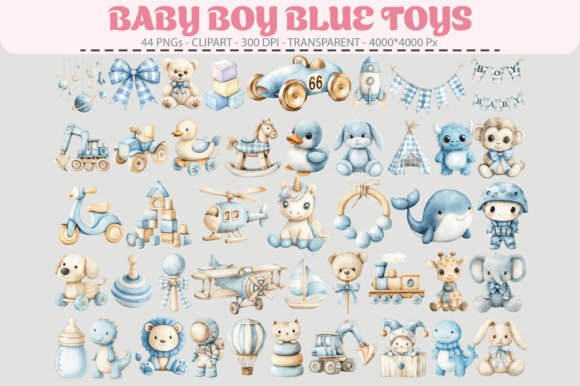 Download Baby Boy Blue Toys Clipart – 44 PNGs - Blue Collection