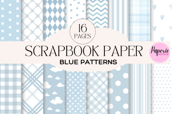 Download Blue Patterned Paper - Blue Collection