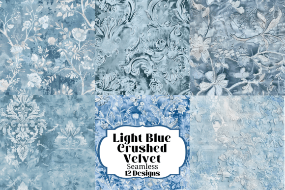 Download Embossed Velvet Light Blue Seamless - Blue Collection