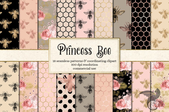 Download Princess Bee Digital Paper - Bee Collection