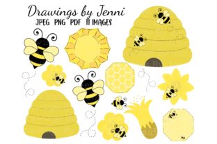Download Bumble Bee and Hive Clipart Set - Bee Collection