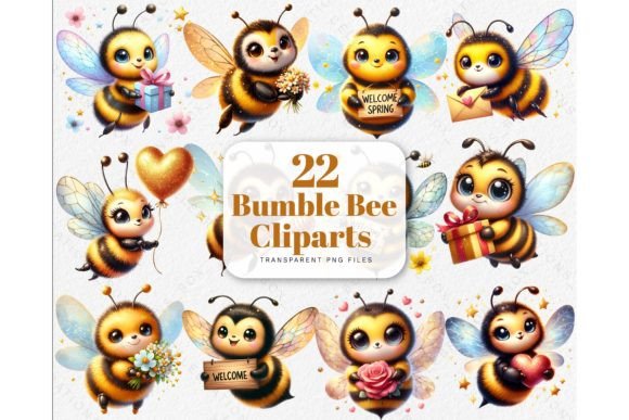 Download Kawaii Spring Bumble Bee PNG Cliparts - Bee Collection