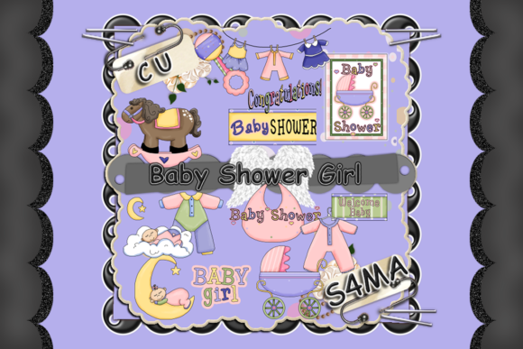 Download Baby Shower Girl Clipart - Baby shower girl Collection