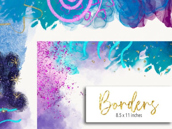 Download Purple Blue Colorful Borders Clip Art - Blue Collection