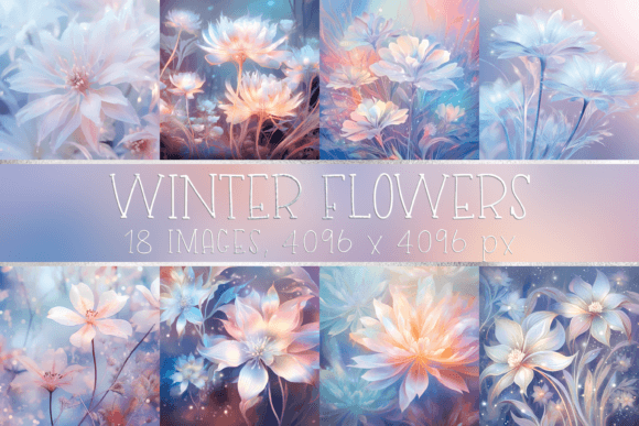 Download Pastel Light Blue Winter Flower Images - Blue Collection