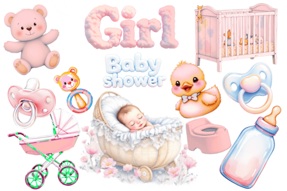 Download Baby Shower Girl Clipart - Baby shower girl Collection